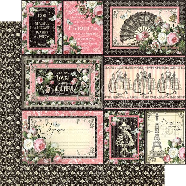 Graphic 45 Elegance: Irresistible 12x12 DS Paper (1 Sheet)