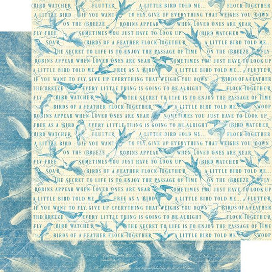 Graphic 45 Bird Watcher: Feather Your Nest 12x12 DS Paper (1 Sheet)