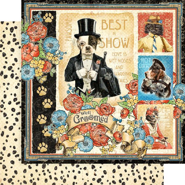 Graphic 45 Well Groomed: Well Groomed Autumn 12x12 DS Paper (1 Sheet)