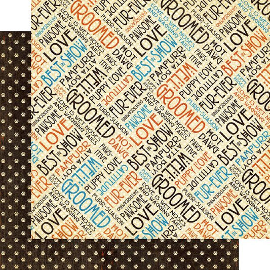 Graphic 45 Well Groomed: Atta Boy! 12x12 DS Paper (1 Sheet)