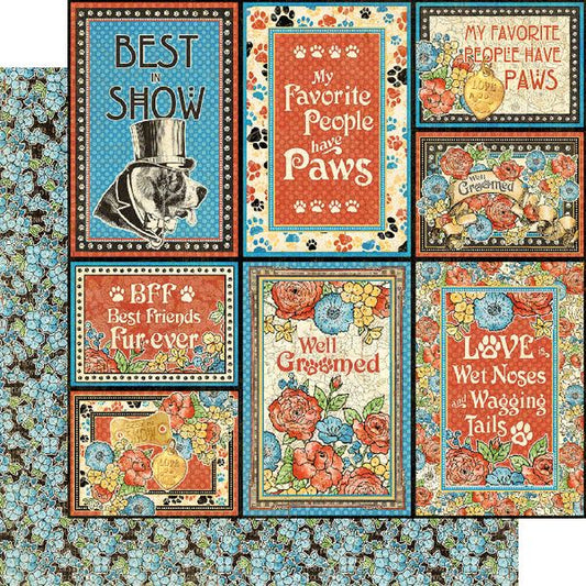 Graphic 45 Well Groomed: Friends Fur-ever 12x12 DS Paper (1 Sheet)