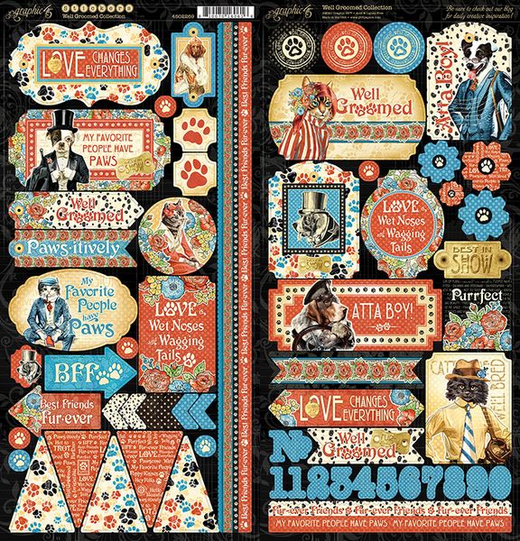 Graphic 45 Well Groomed: Stickers