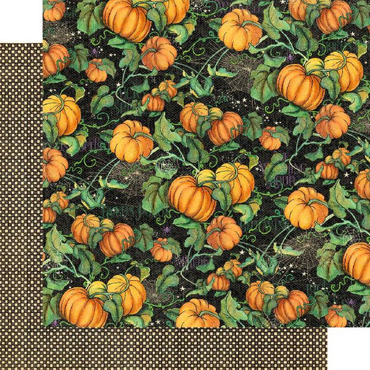 Graphic 45 Midnight Tales: Pumpkin Patch 12x12 DS Paper (1 Sheet)