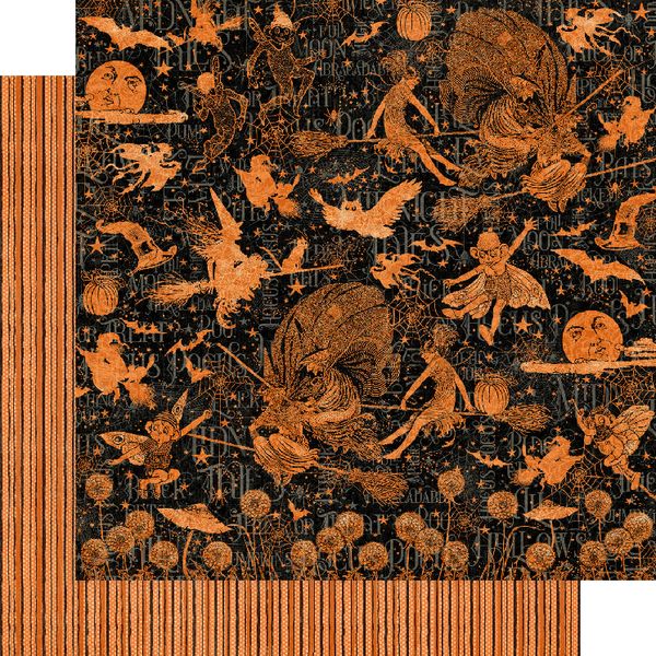 Graphic 45 Midnight Tales: Full Moon 12x12 DS Paper (1 Sheet)