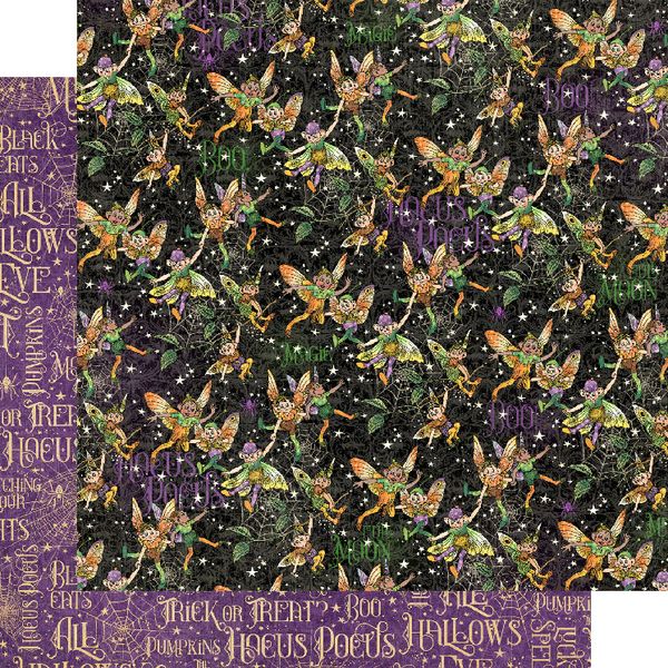 Graphic 45 Midnight Tales: Fairy Mischief 12x12 DS Paper (1 Sheet)