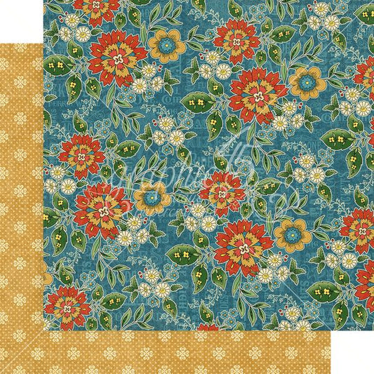 Graphic 45 Come One, Come All: Floral Gala 12x12 DS Paper (1 Sheet)