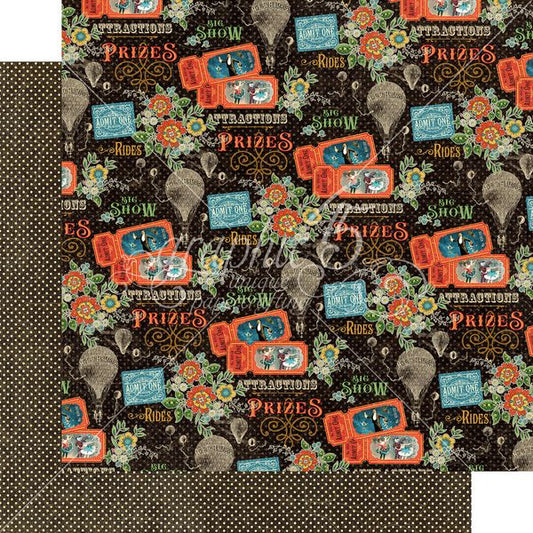 Graphic 45 Come One, Come All: The Big Show 12x12 DS Paper (1 Sheet)