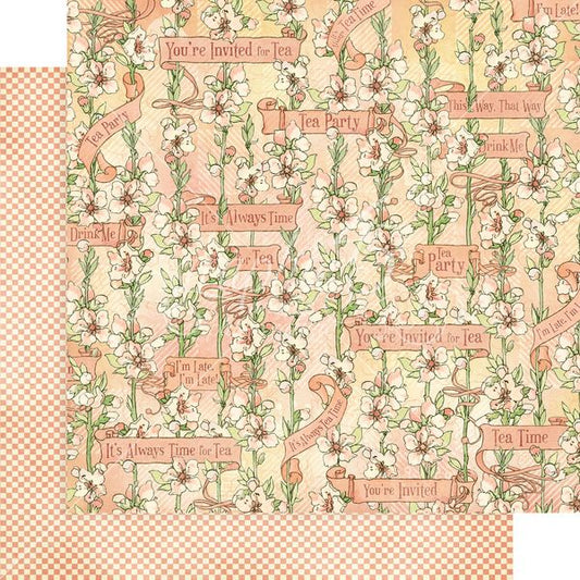 Graphic 45 Alice's Tea Party: Fanciful 12x12 DS Paper (1 Sheet)