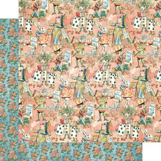 Graphic 45 Alice's Tea Party: Curiouser 12x12 DS Paper (1 Sheet)