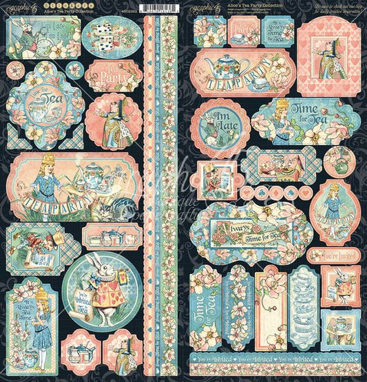 Graphic 45 Alice's Tea Party Stickers