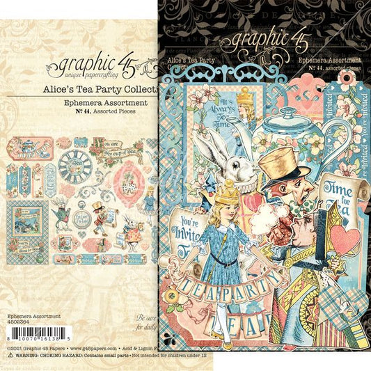 Graphic 45 Alice's Tea Party Ephemera