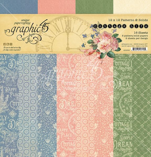 Graphic 45 Cottage Life Patterns Pad