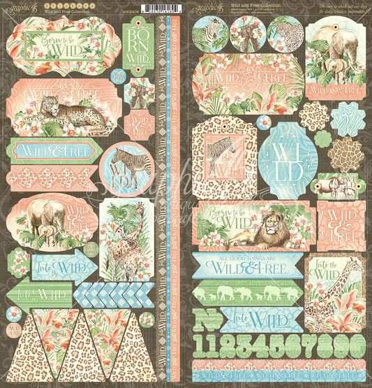 Graphic 45 Wild & Free Stickers