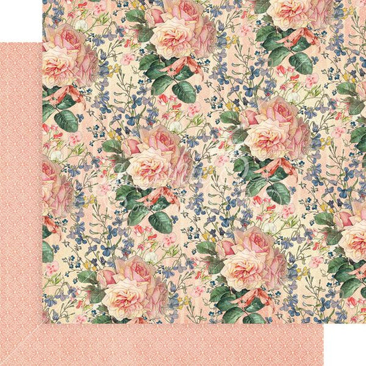 Graphic 45 Cottage Life: Blossom Like A Rose 12x12 DS Paper (1 Sheet)