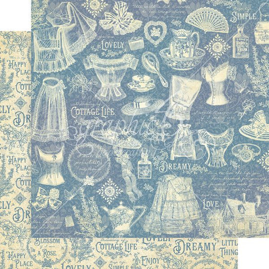 Graphic 45 Cottage Life: Dare to Dream 12x12 DS Paper (1 Sheet)