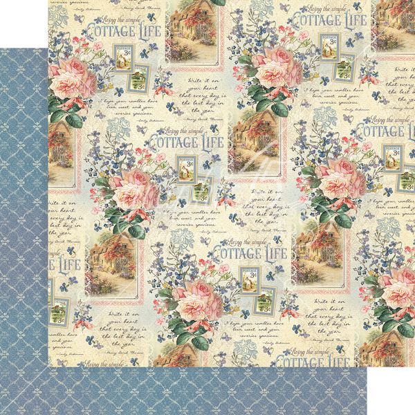 Graphic 45 Cottage Life: My Happy Place 12x12 DS Paper (1 Sheet)