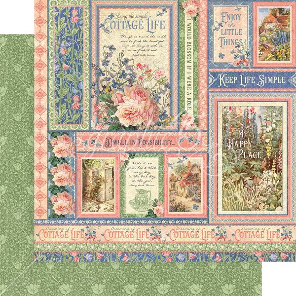 Graphic 45 Cottage Life 12x12 DS Paper