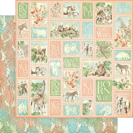 Graphic 45 Wild and Free: Creatures Great and Small 12x12 DS Paper