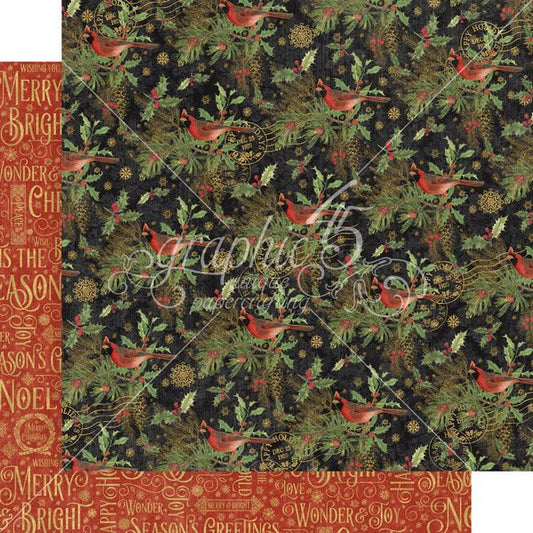 Graphic 45 Warm Wishes: Holiday Hello 12x12 DS Paper