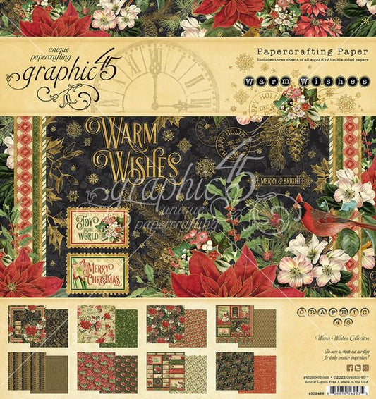 Graphic 45 Warm Wishes: 8x8 Paper Pack