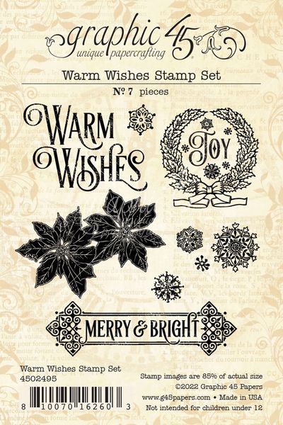 Graphic 45 Warm Wishes Stamp Set