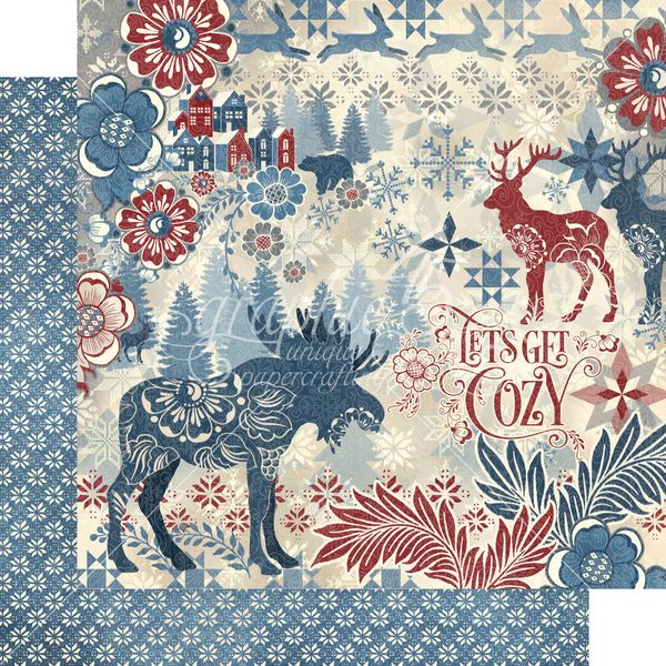 Graphic 45 Let's Get Cozy: Let's Get Cozy 12x12 DS Paper (1 Sheet)
