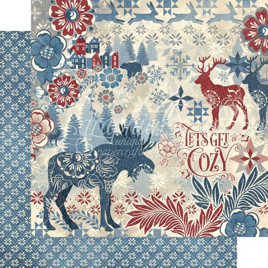Graphic 45 Let's Get Cozy: Let's Get Cozy 12x12 DS Paper (1 Sheet)