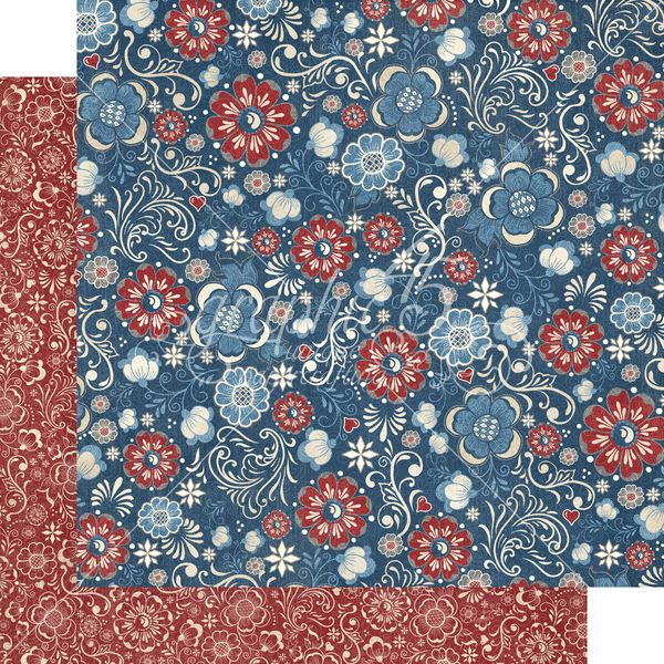 Graphic 45 Let's Get Cozy: Beautiful Blizzard 12x12 DS Paper (1 Sheet)