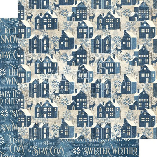 Graphic 45 Let's Get Cozy: There's Snow Place 12x12 DS Paper (1 Sheet)