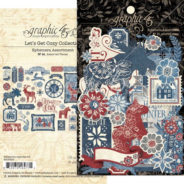 Graphic 45 Let's Get Cozy Collection  Ephemera