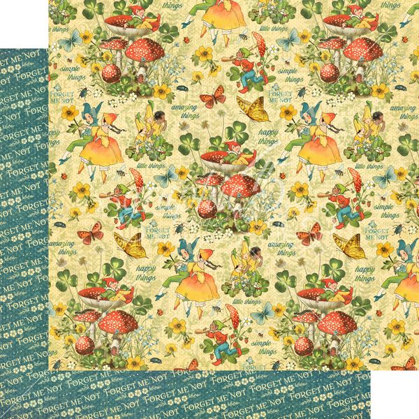 Graphic 45 Little Things: Forget Me Not 12x12 DS Paper (1 Sheet)