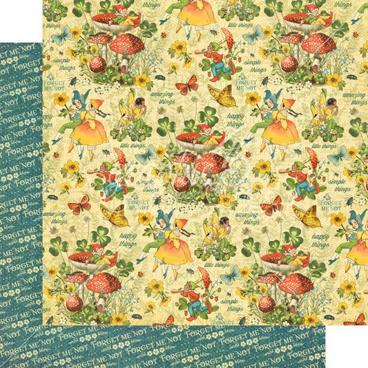 Graphic 45 Little Things: Forget Me Not 12x12 DS Paper (1 Sheet)