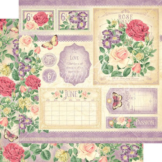 Graphic 45 Flower Market June 12x12 DS Paper (1 Sheet)
