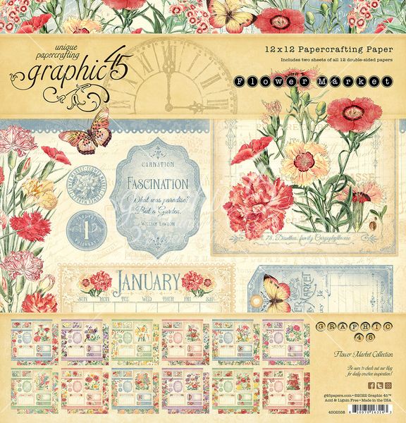 DISC Graphic 45 Flower Market Collection Kit