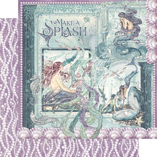 Graphic 45 Make a Splash: Make A Splash  12x12 DS Paper (1 Sheet)