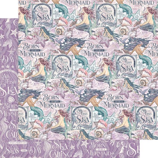 Graphic 45 Make A Splash: Fantasy Cove 12x12 DS Paper (1 Sheet)