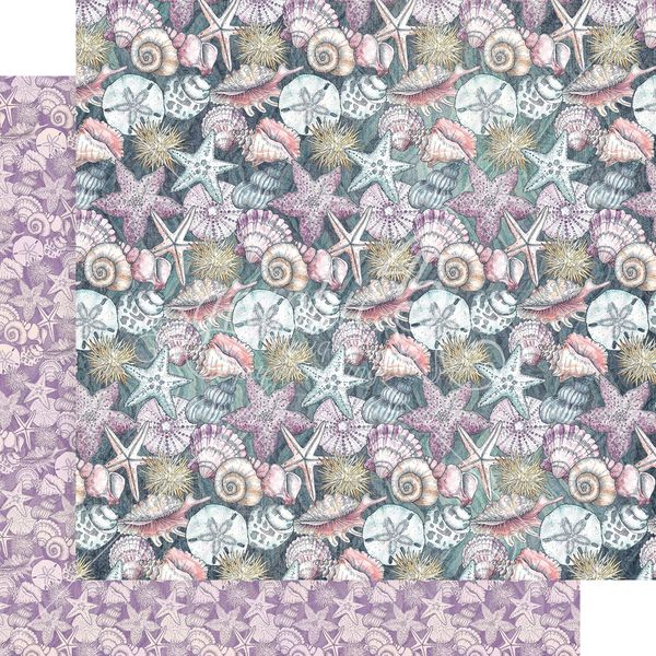 Graphic 45 Make A Splash: Shellabrate 12x12 DS Paper (1 Sheet)