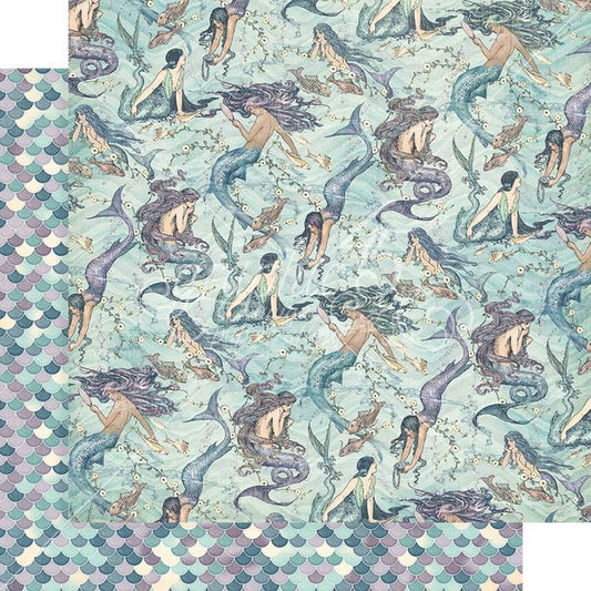 Graphic 45 Make A Splash: Born to Be A Mermaid 12x12 DS Paper (1 Sheet)