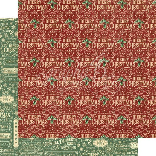 Graphic 45 Letters To Santa: Seasons Greet 12x12 DS Paper (1 Sheet)