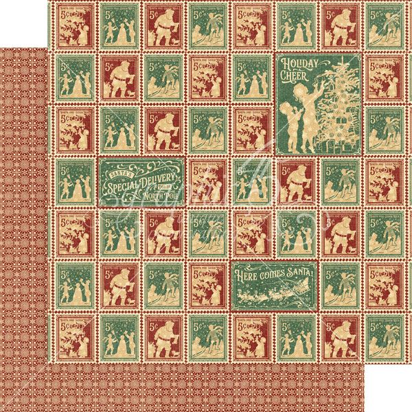 Graphic 45 Letters To Santa: North Pole Po 12x12 DS Paper (1 Sheet)