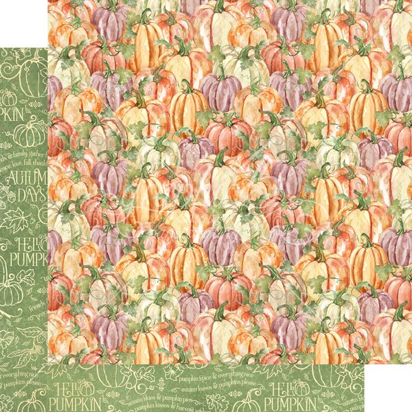 Graphic 45 Hello Pumpkin Harvest Time  12x12 DS Paper (1 Sheet)