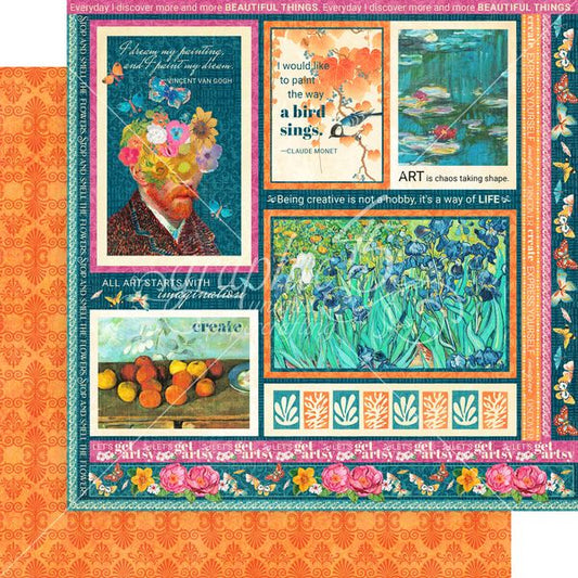 Graphic 45 Let's Get Artsy: Art is Therapy DS 12x12 DS Paper (1 Sheet)