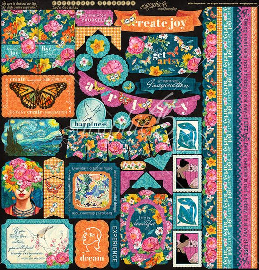 Graphic 45 Let's Get Artsy 12X12 Collection Pack