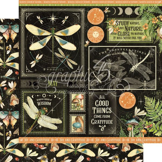 Graphic 45 Life is  Abundant:  May 12x12 DS Paper (1 Sheet)