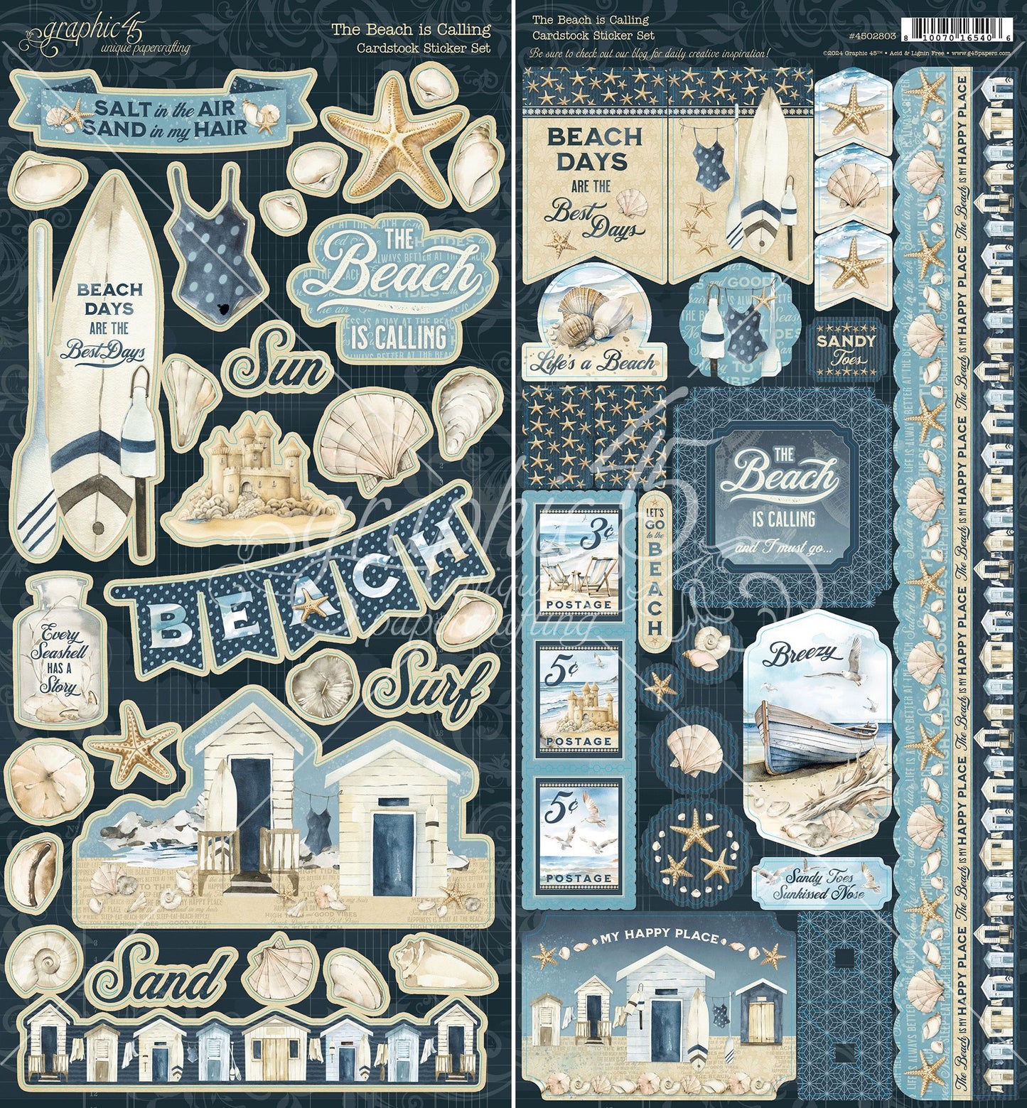 Graphic 45 The Beach is Calling Stickers