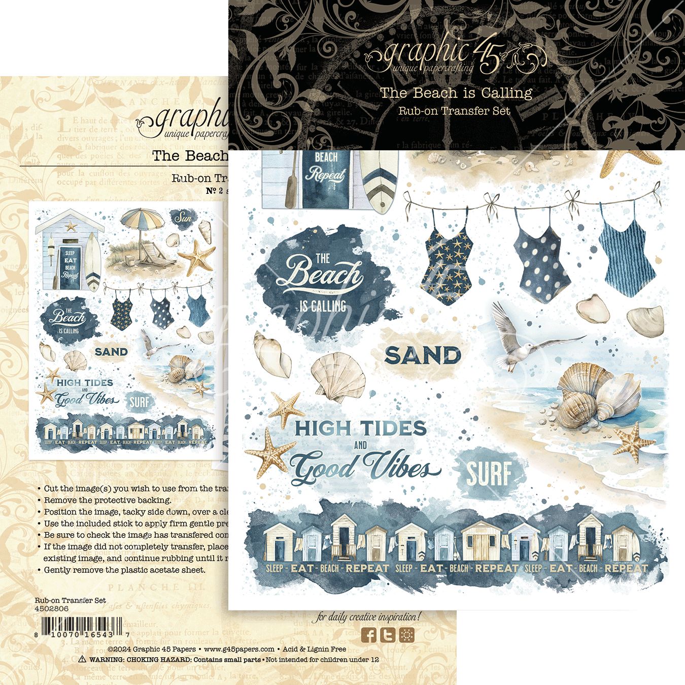 Graphic 45 The Beach is Calling Frames and Tags
