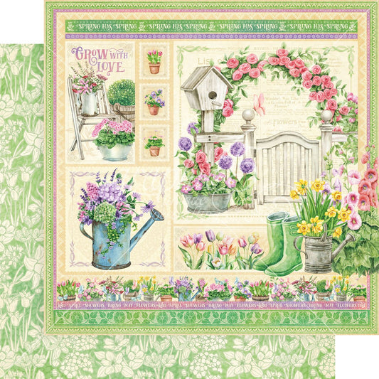 Graphic 45 Grow With Love 12x12 DS Paper (1 Sheet)