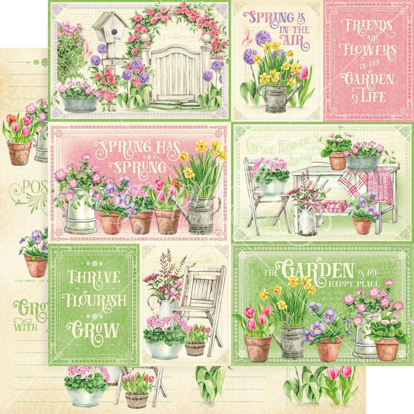 Grow With Love: Friends and Flowers 12x12 DS Paper (1 Sheet)