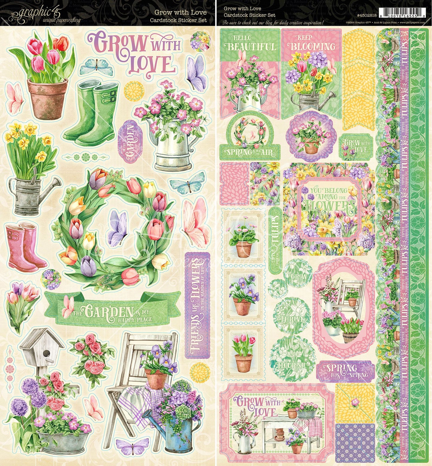 Graphic 45 Grow With Love Stickers