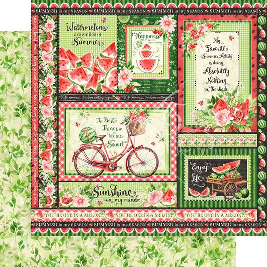 Graphic 45 Sunshine on My Mind: Enjoy the Ride 12x12 DS Paper (1 Sheet)